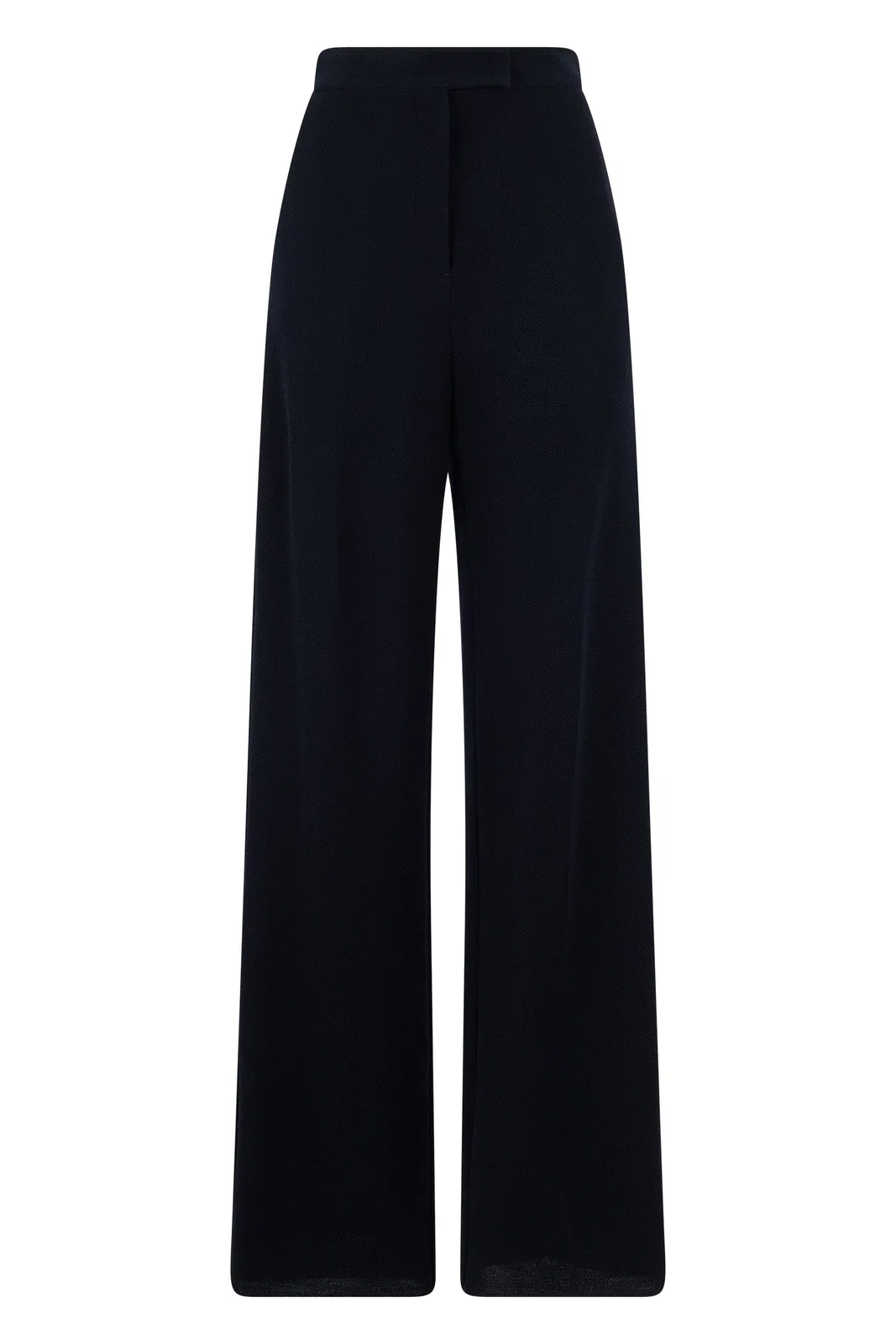 Max Mara Loose Pants In Wool In Blue