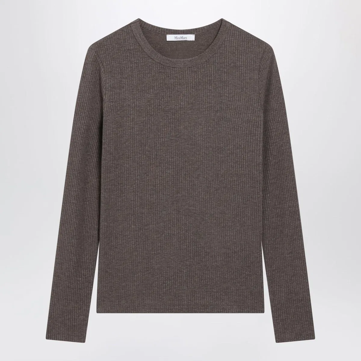 Longsleeve Tshirt In Dark Khaki Jersey