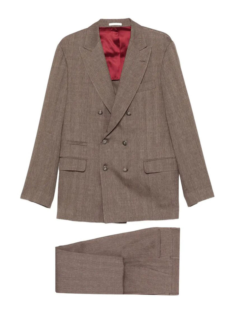 Linen And Virgin Wool Chevron Leisure Suit