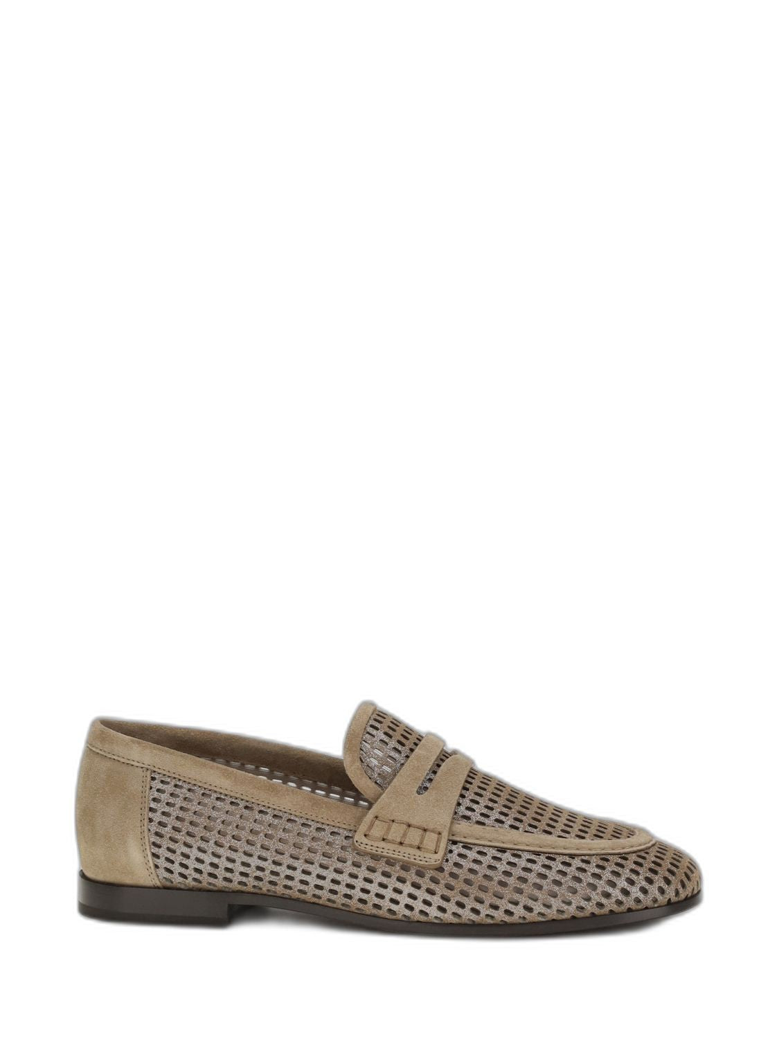 Sparkling Net Leather Loafers