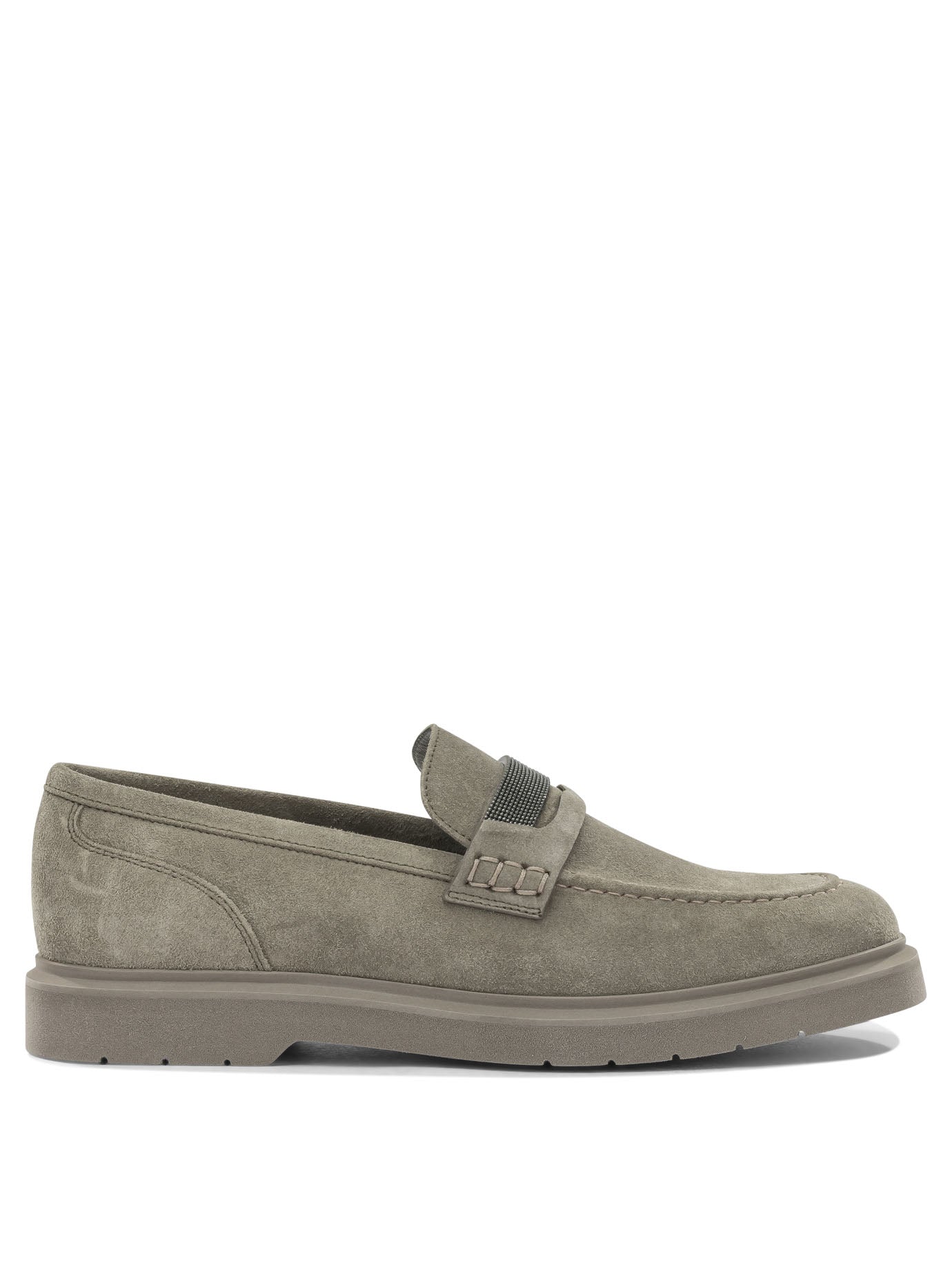 Suede Loafers With Charm