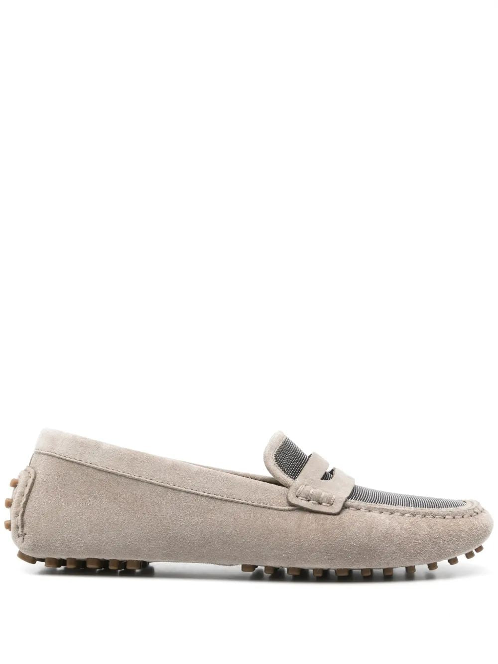Leather Lace-Up Sneakers