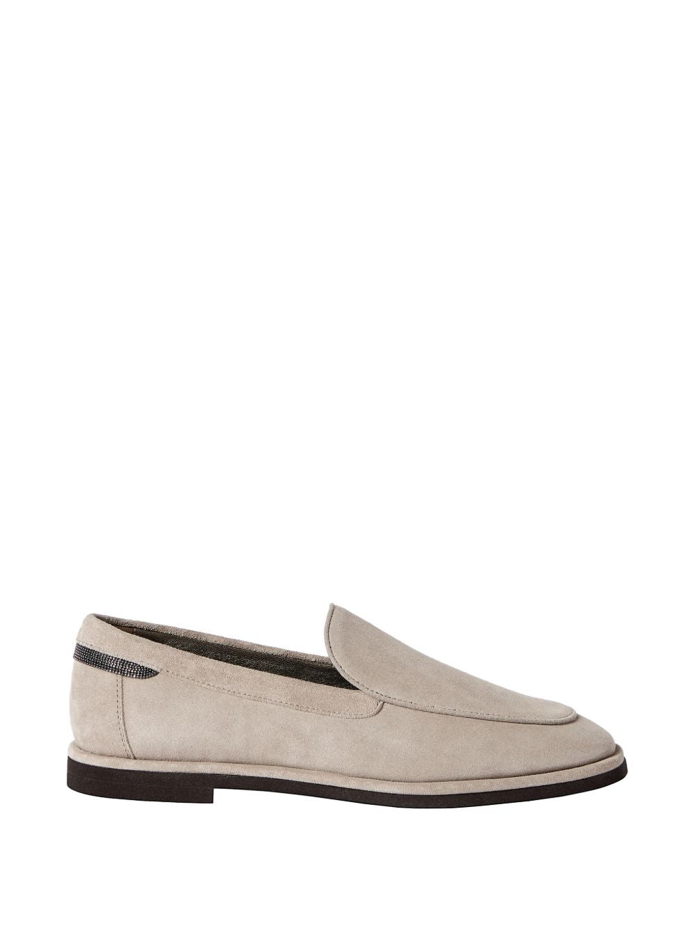 Beige Calf Leather Bos Taurus Flat Shoes