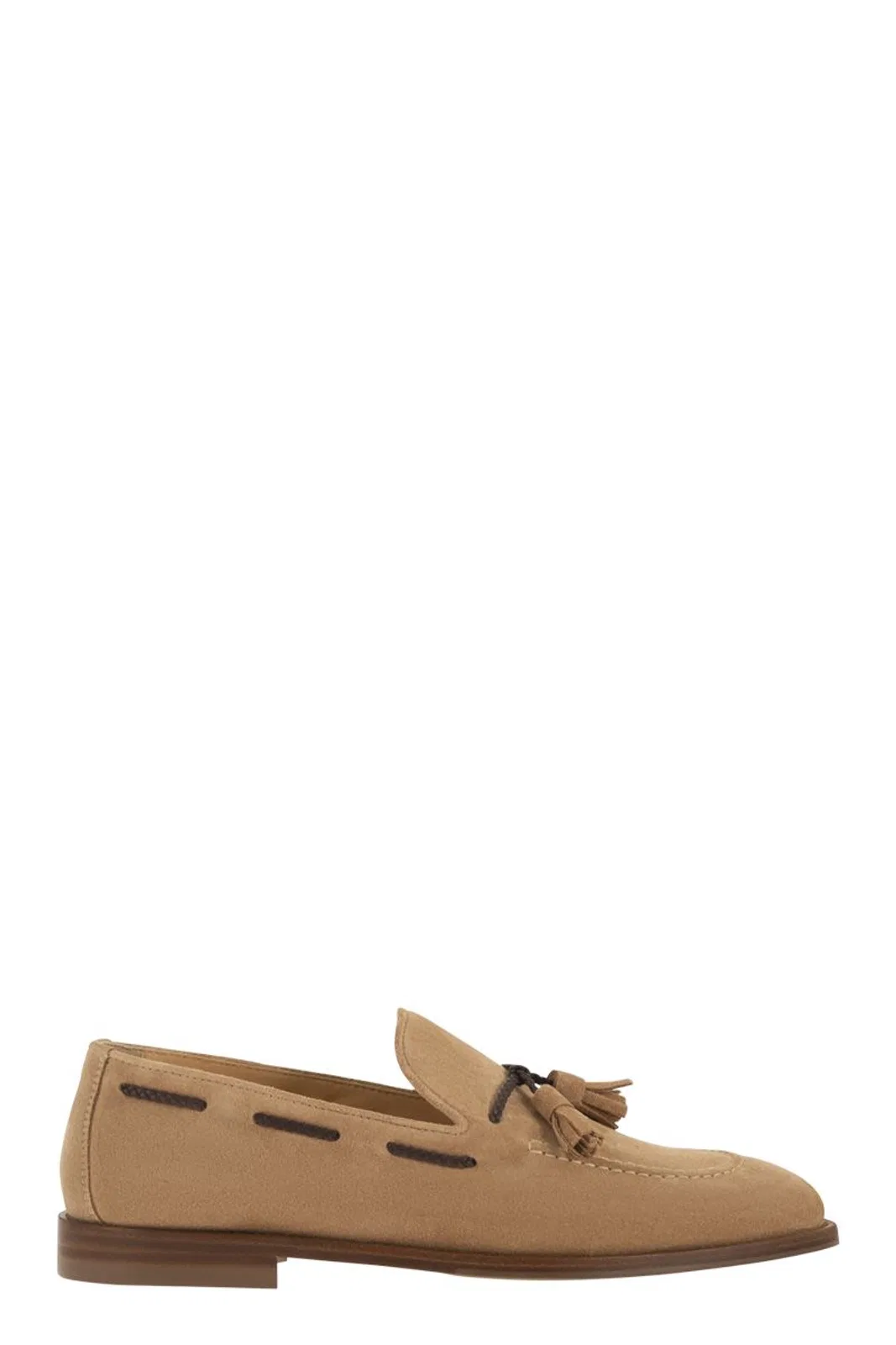 Suede Loafers With Tassels