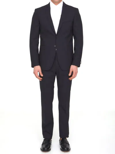 Black Wool Two-Piece Suit