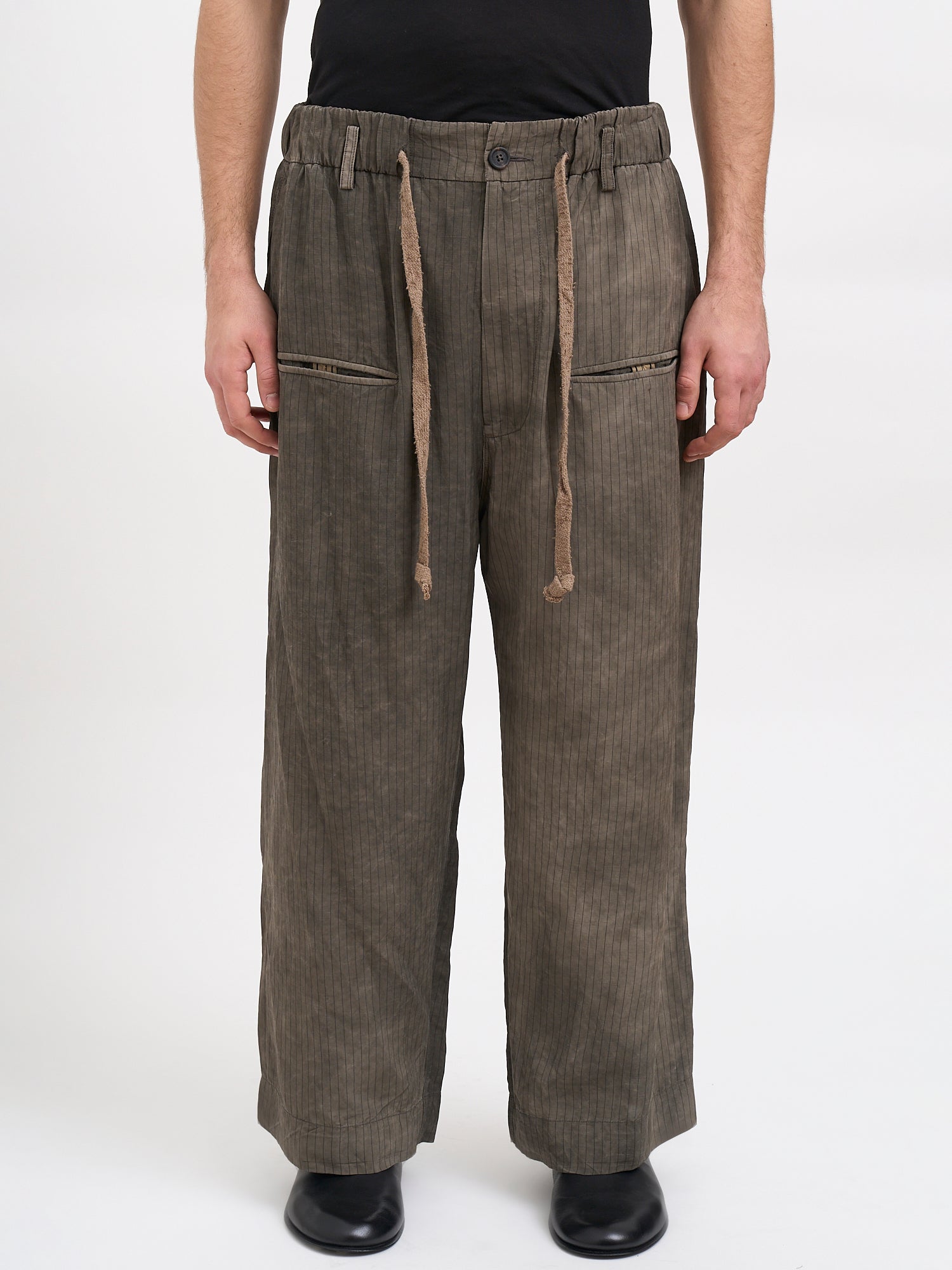 Pantalone A Righe Con Coulisse