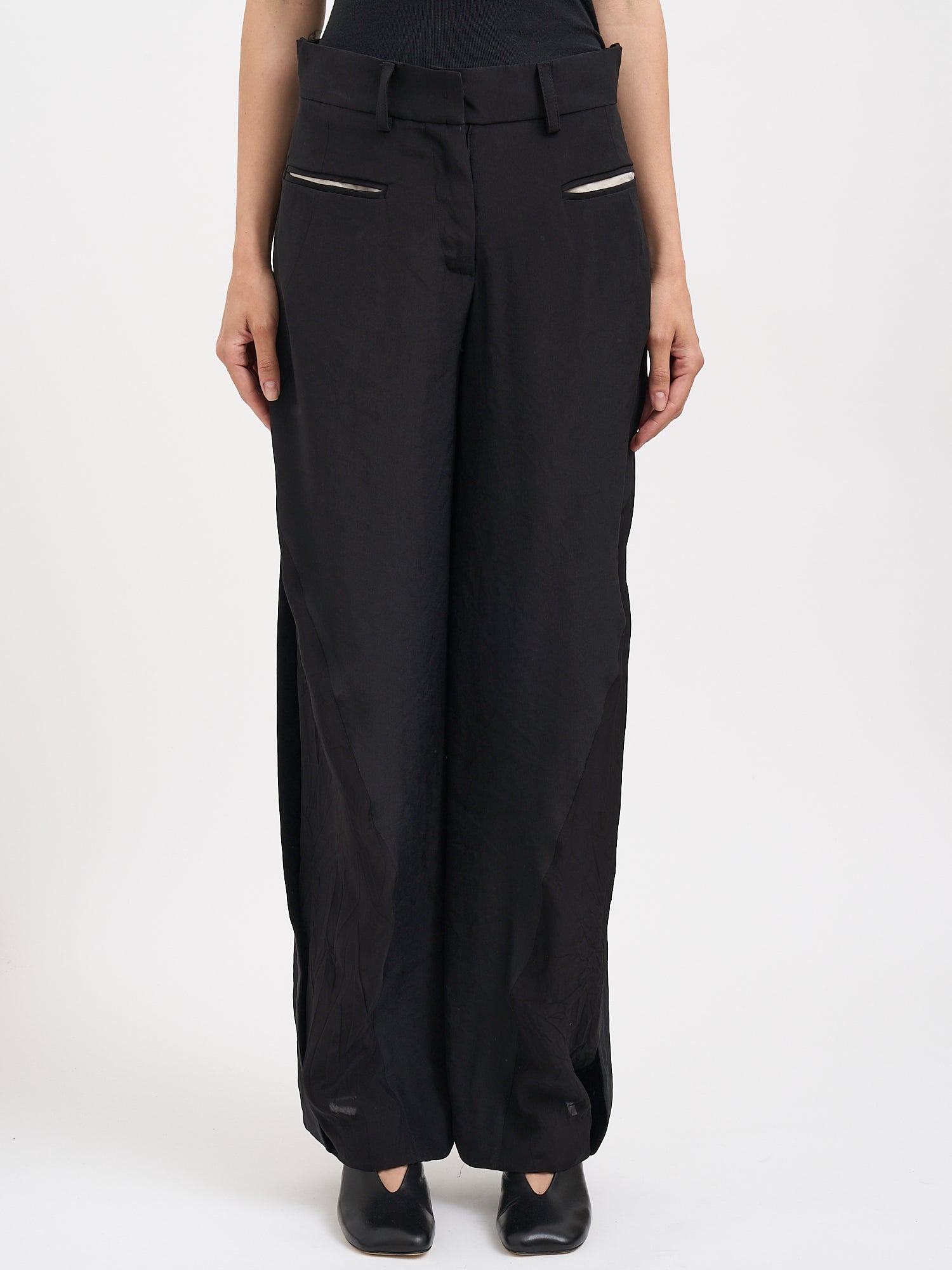 Wide Leg Pants With Belt