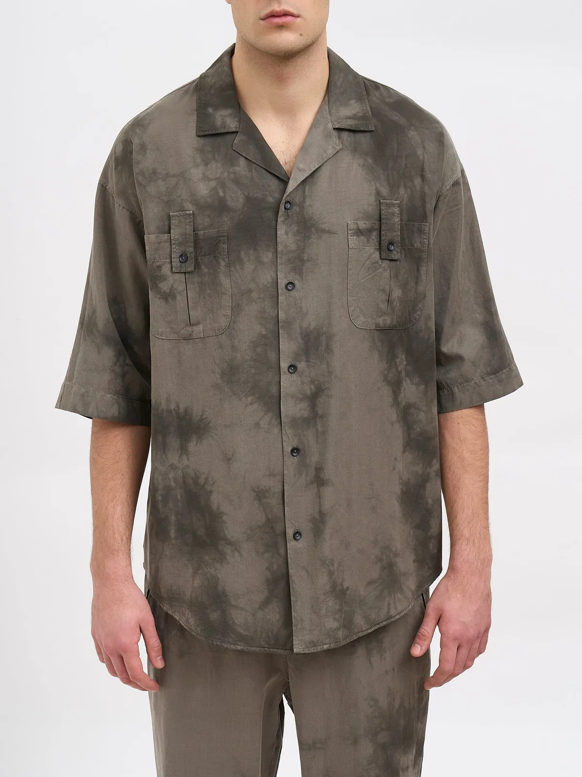 Camicia In Cupro E Cotone