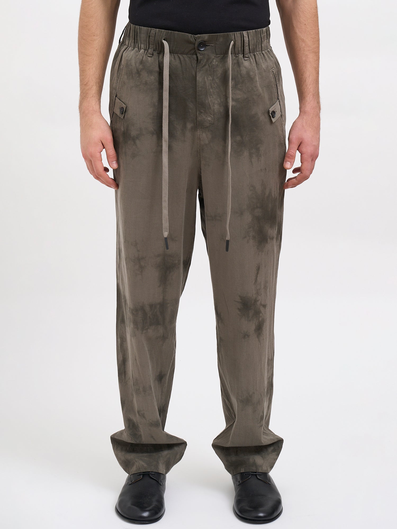 Pantalone Cropped In Cupro E Cotone