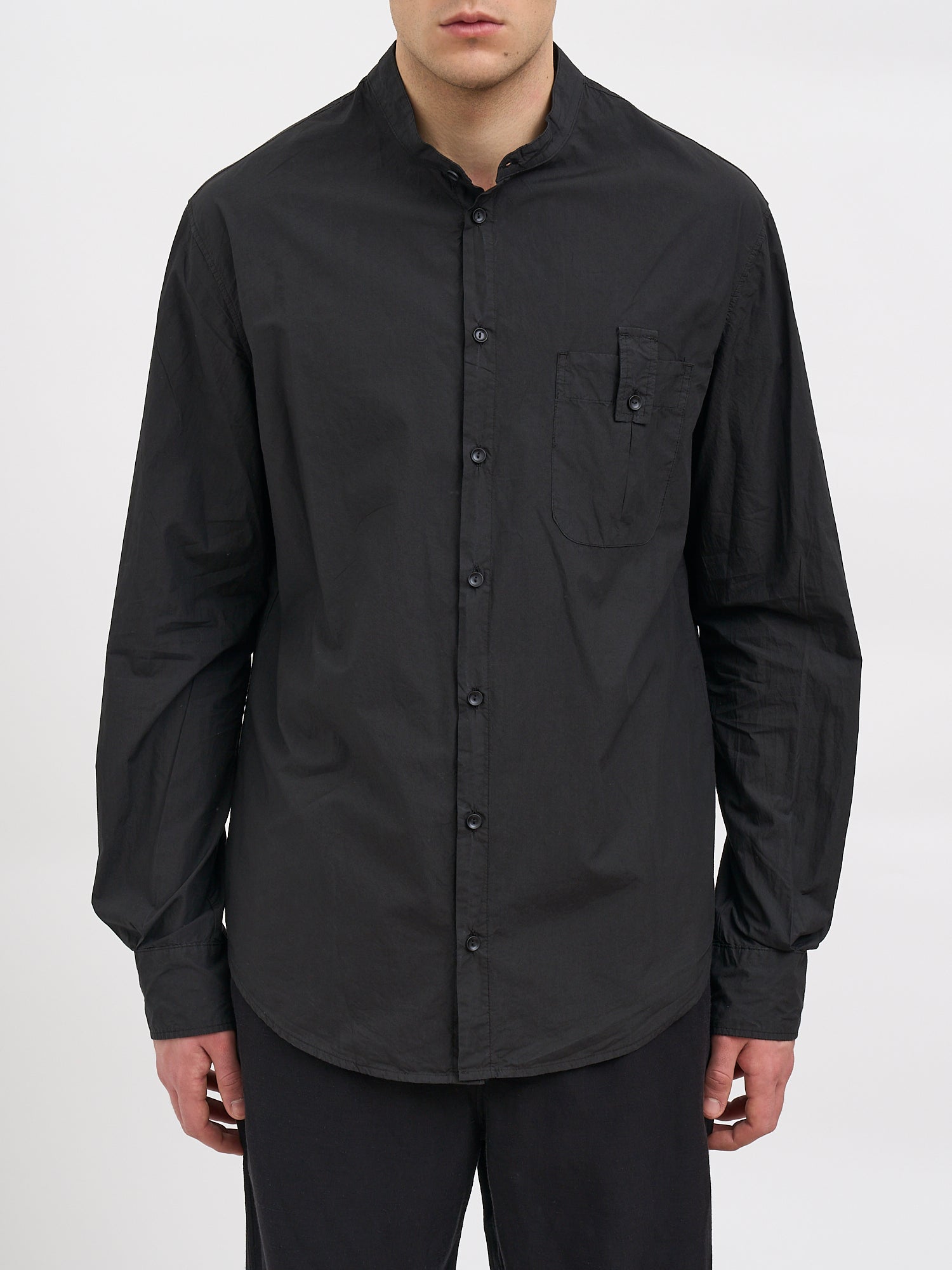 Cotton Mockneck Shirt