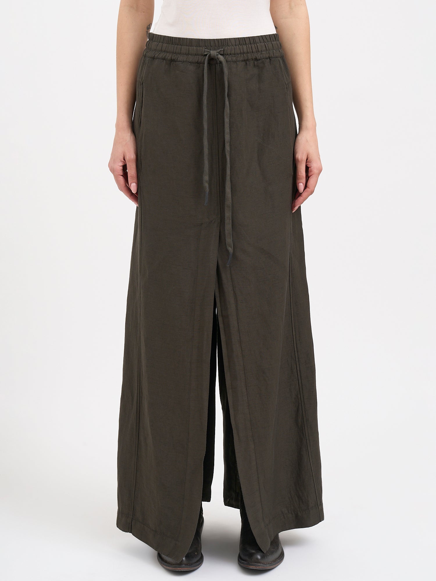 Long Skirt In Viscose And Linen