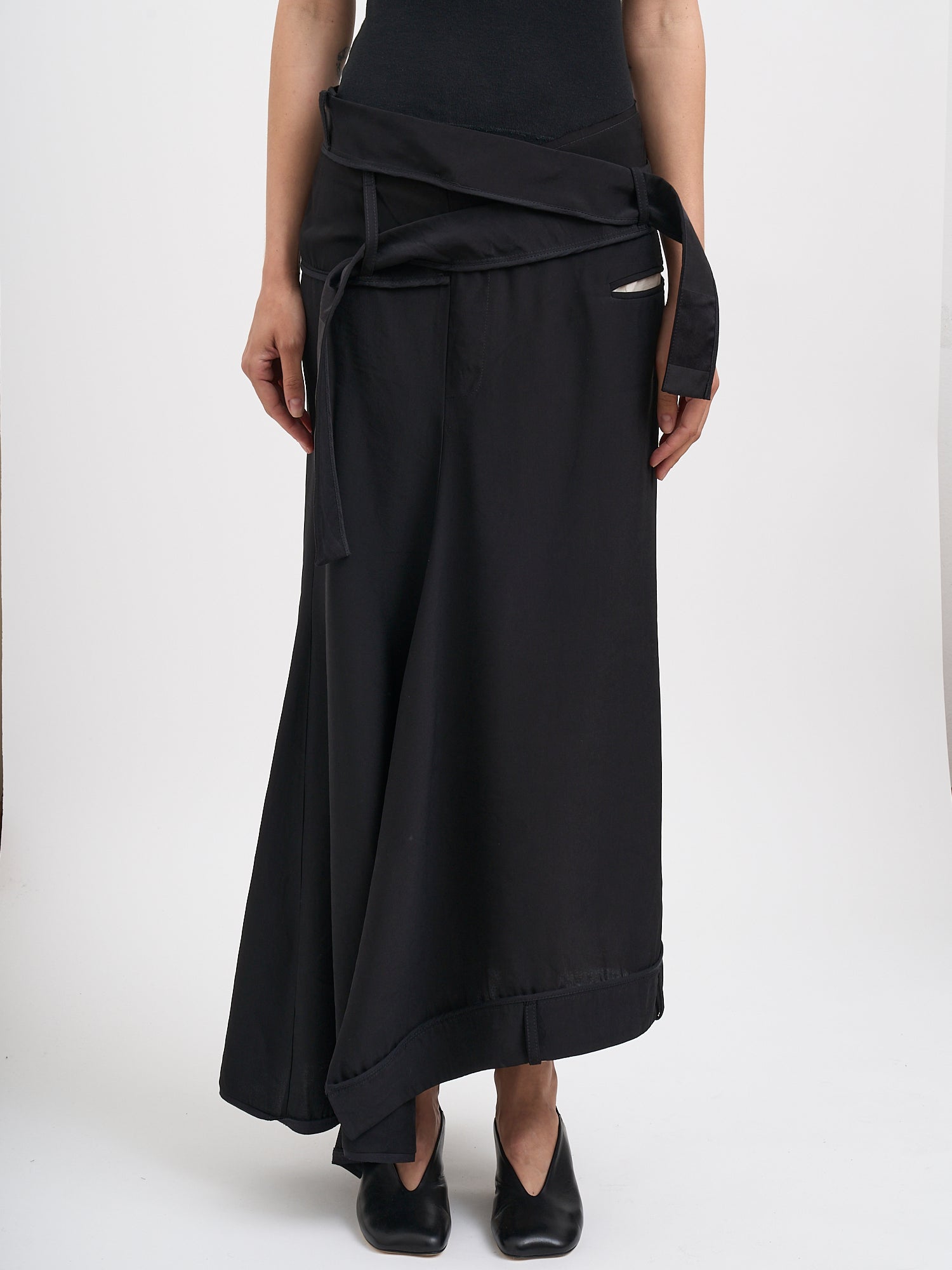 Long Skirt In Viscose And Silk