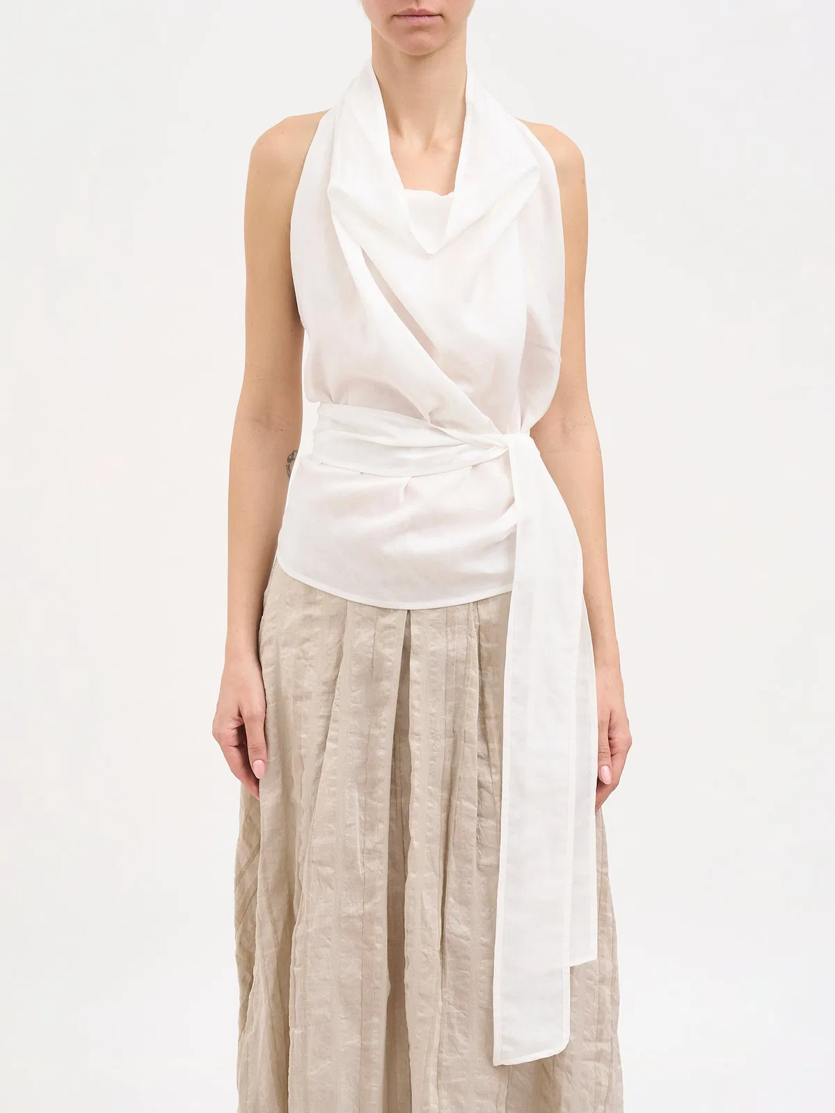 Cotton And Silk Voile Top