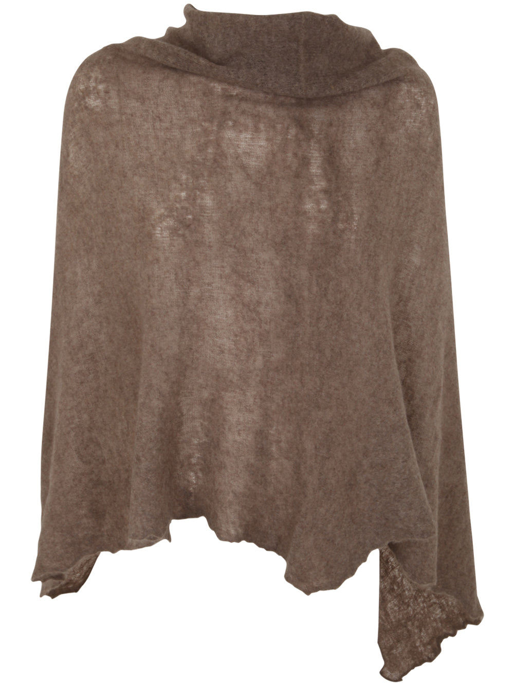 Open Knitted Poncho Melange