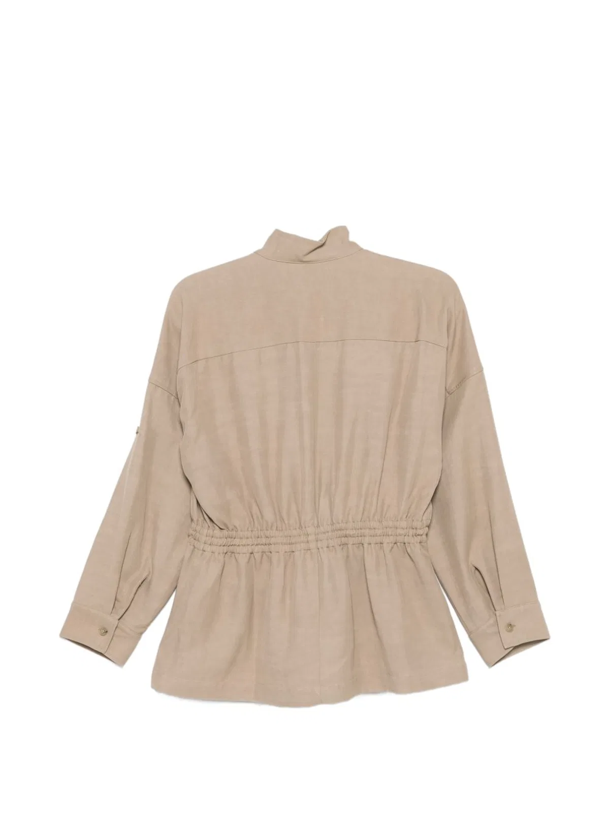 Fay Cotton Overshirt In Beige