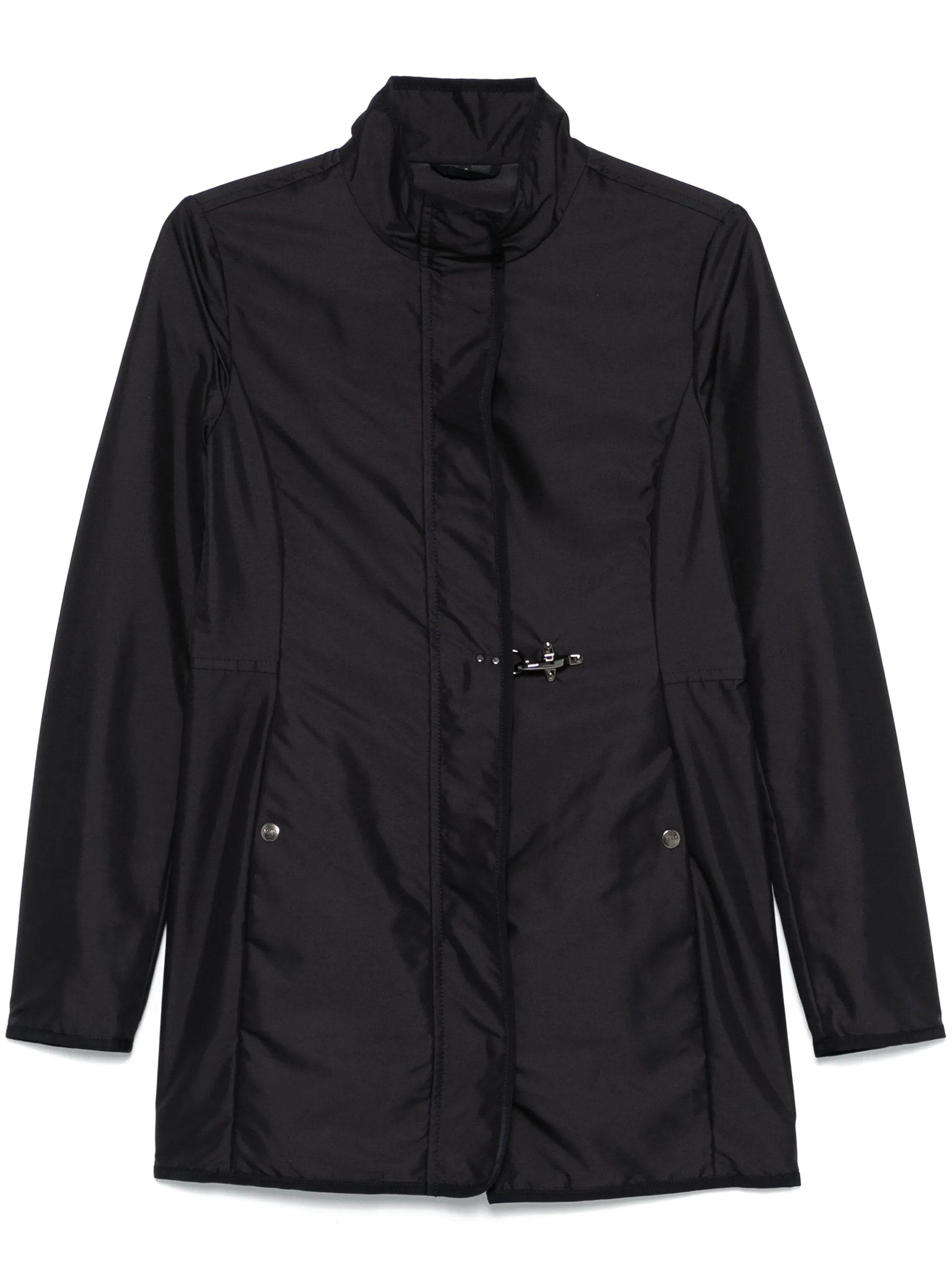 Short Blue Polyester Coat