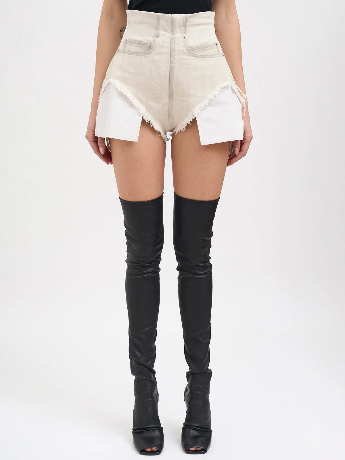 Drkshdw Denim Dirt Cutoff Shorts In Blue