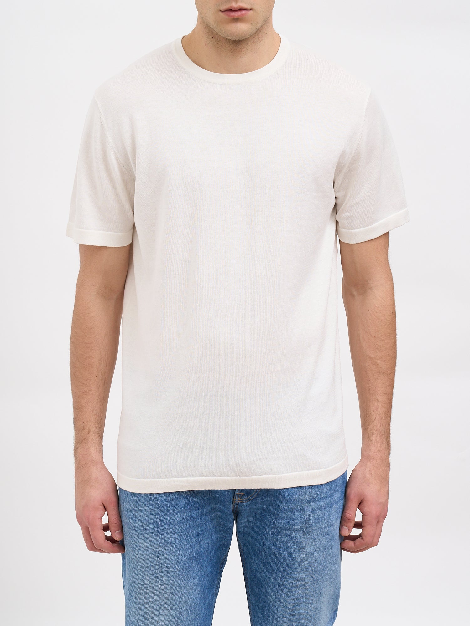 Crew Neck Short Sleeve Sweater