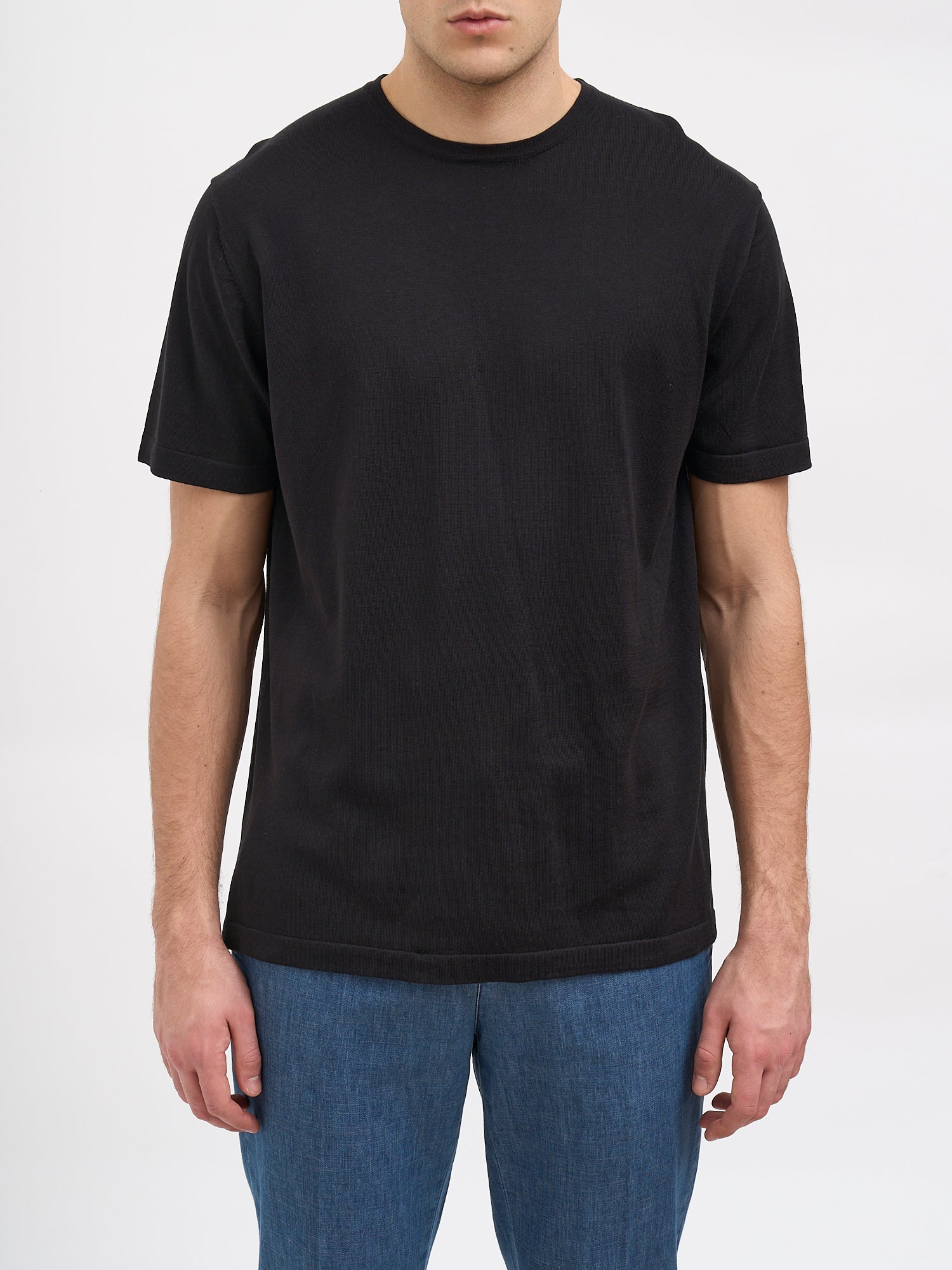 Crew Neck Short Sleeve Sweater