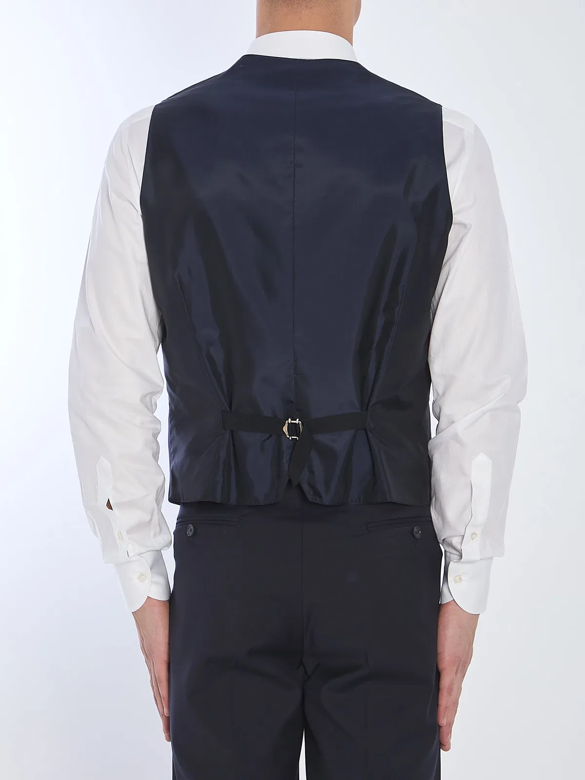 Tagliatore Wool Vest In Blue
