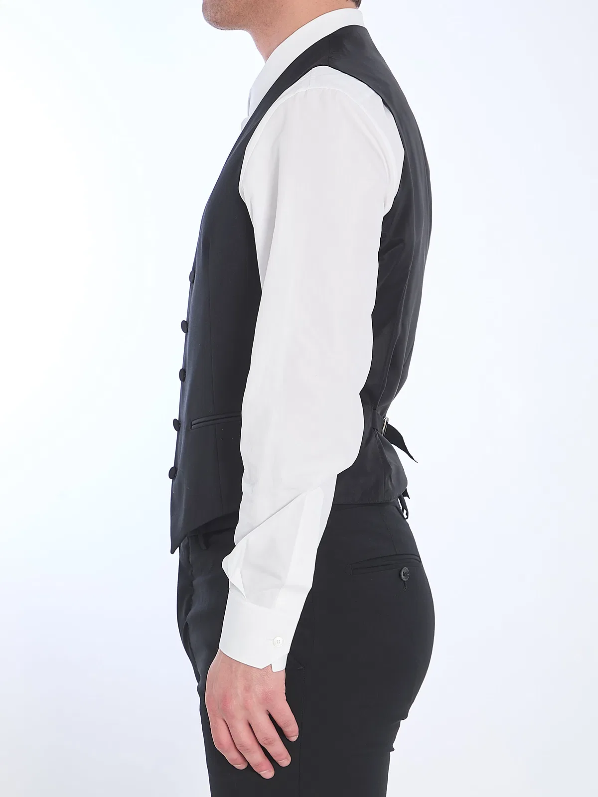 Tagliatore Wool Vest In Black