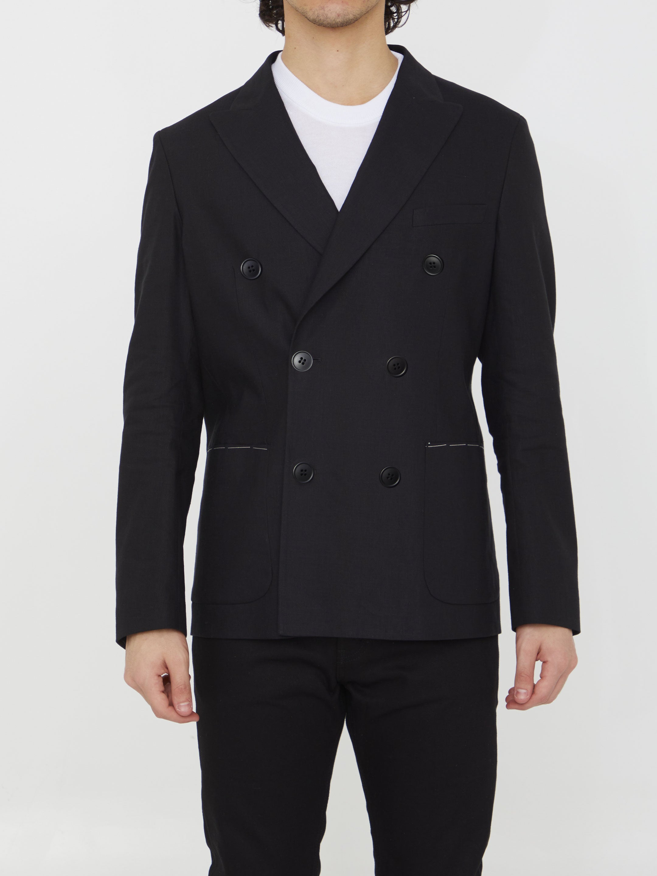 Double-Breasted Stretch Jacket