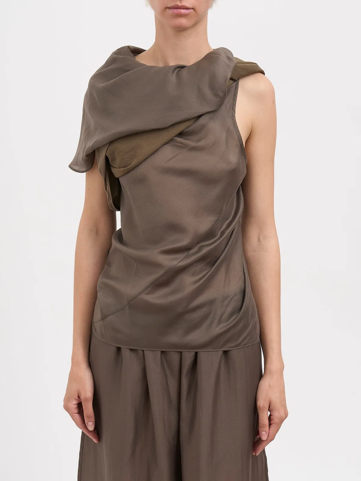 Entire Studios Draft Driftwood Tank Top In Brown