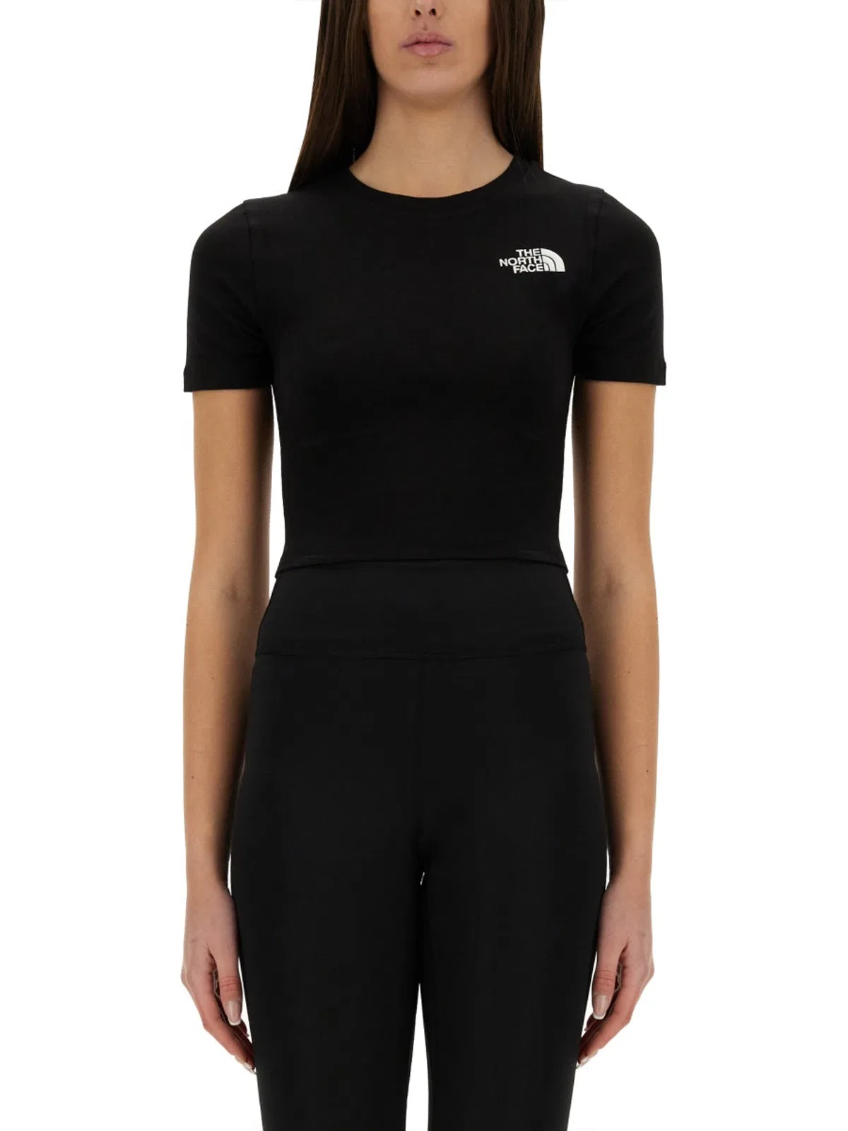 The North Face Cropped Tshirt In Black