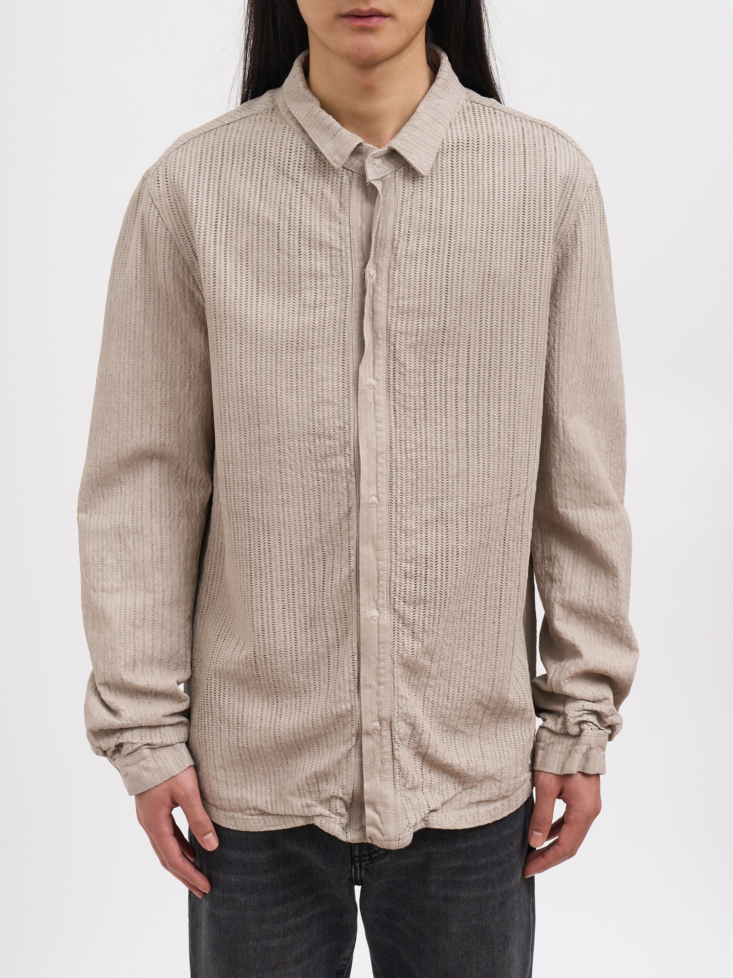 Perforated Leather Shirt