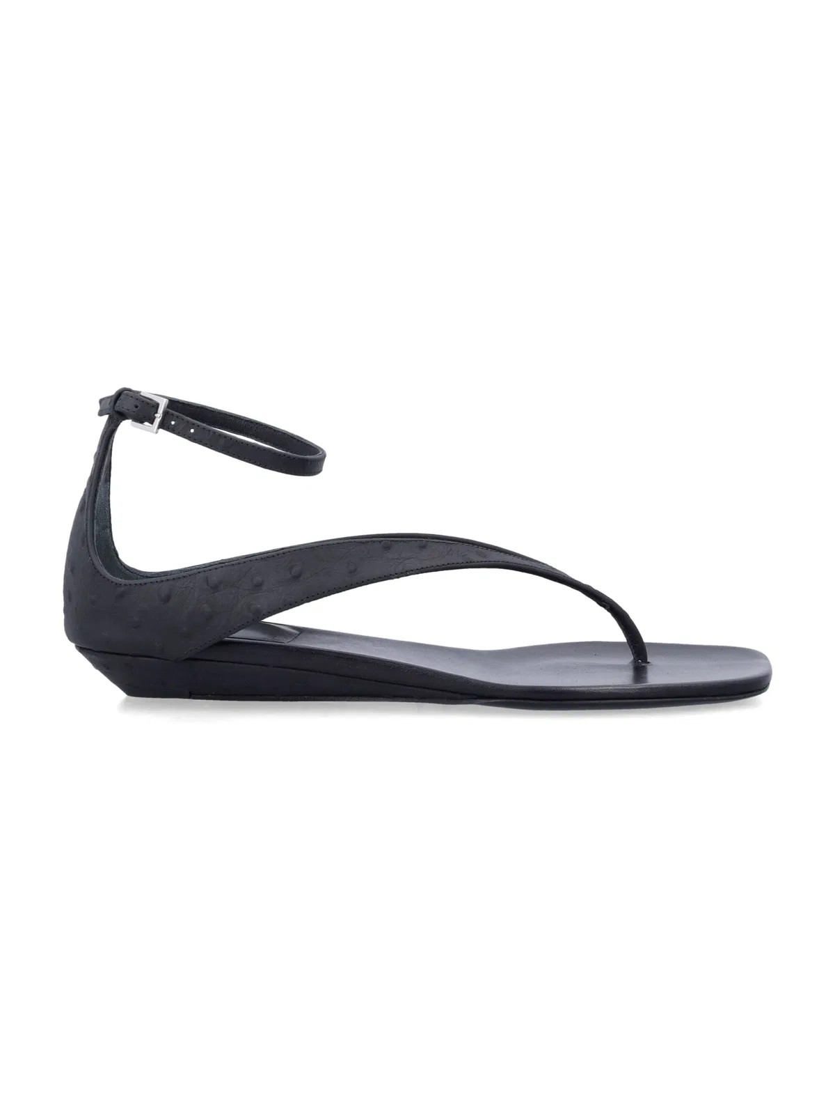 Niham Ostrich-Effect Flip Flop Sandals