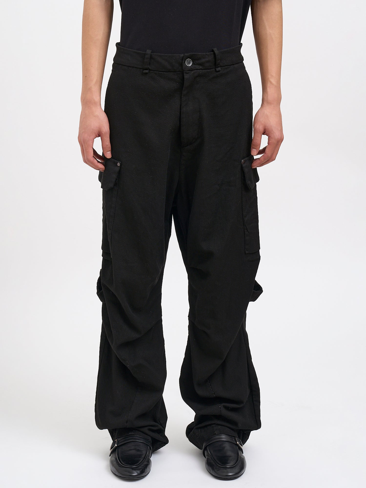 Stretch Cotton Oversized Pants