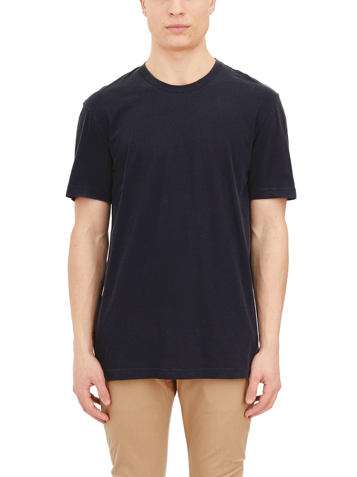 T-Shirt Girocollo In Cotone