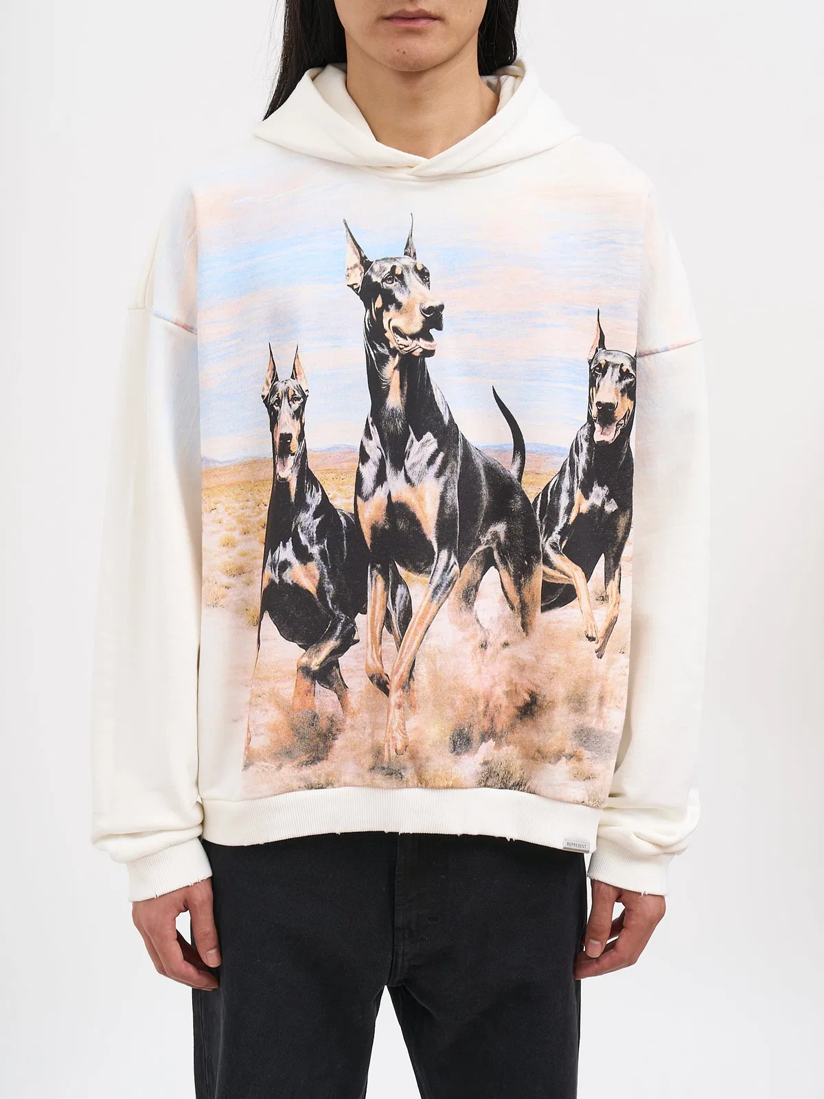 Represent Western Dobermans Sweatshirt In Cream