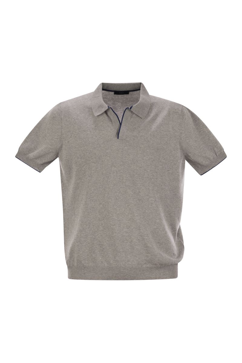 Cotton Buttonless Polo Shirt
