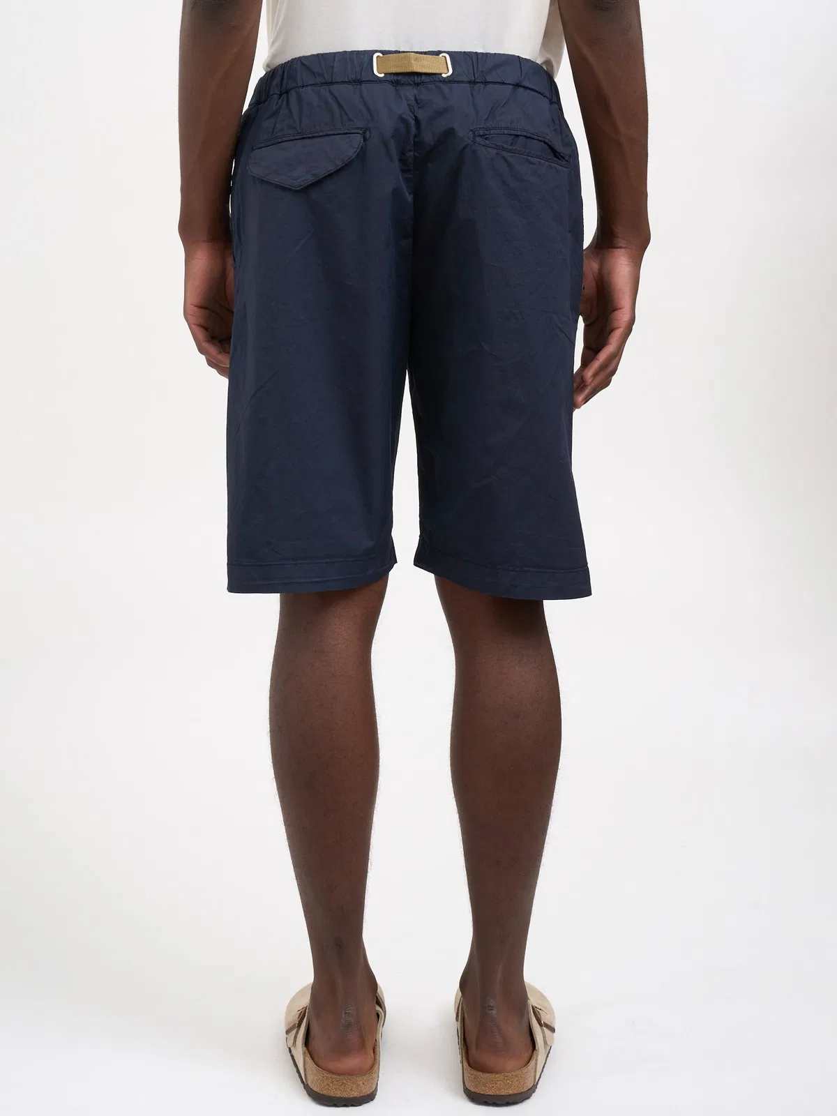 White Sand Bermuda In Cotone Stretch In Blue