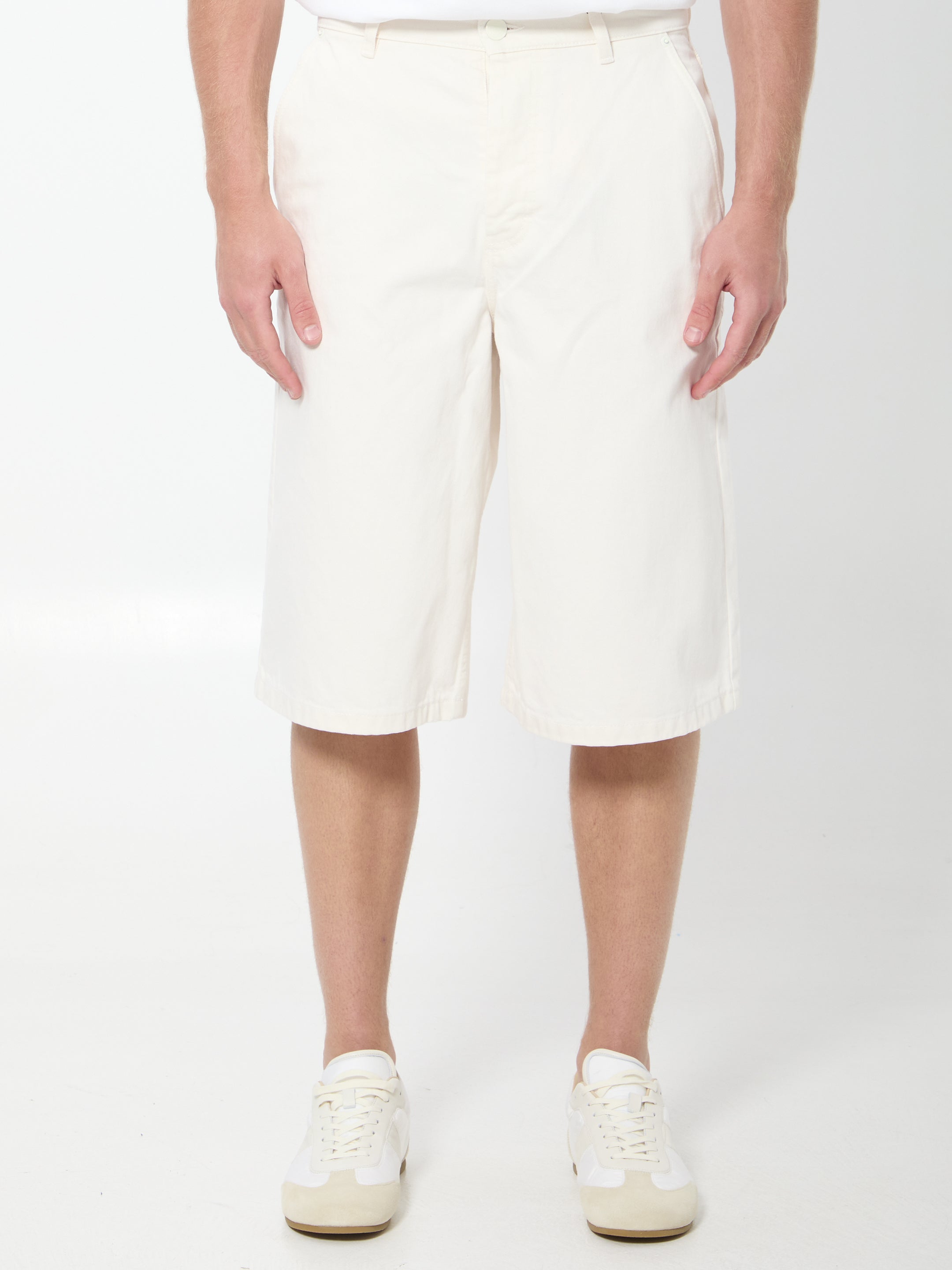 Loose Twill Bermuda Shorts