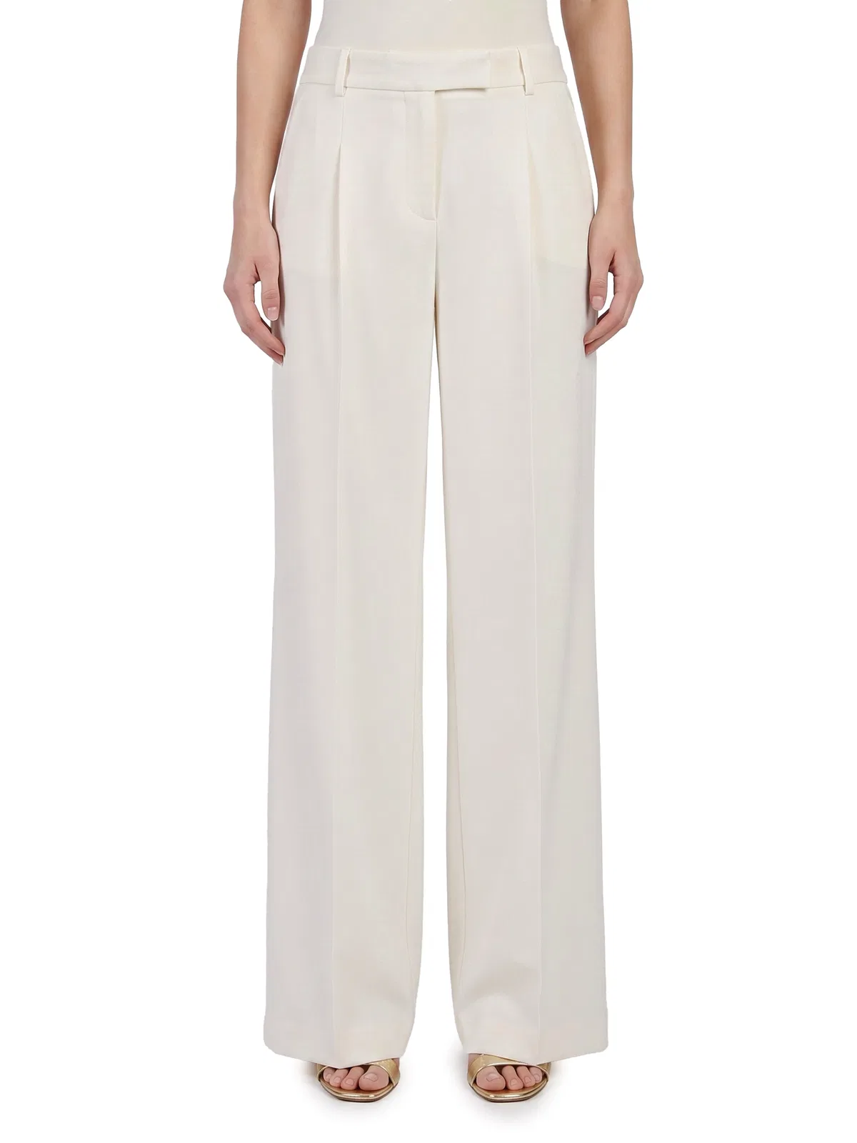 Wide-Leg Cady Trousers