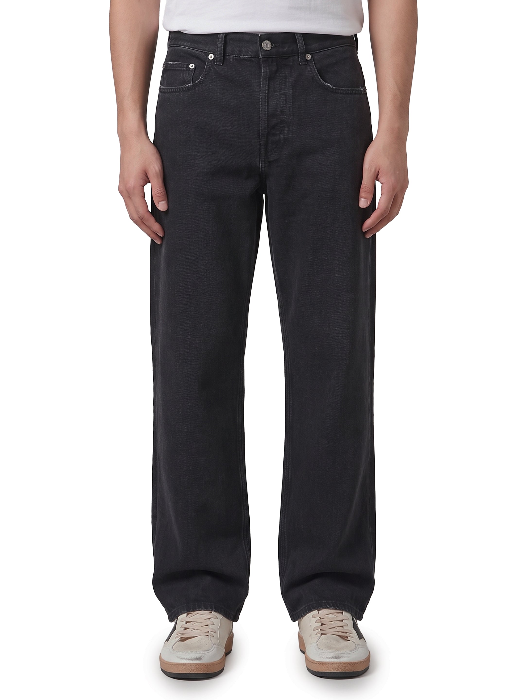 Black Vintage-Effect Jeans