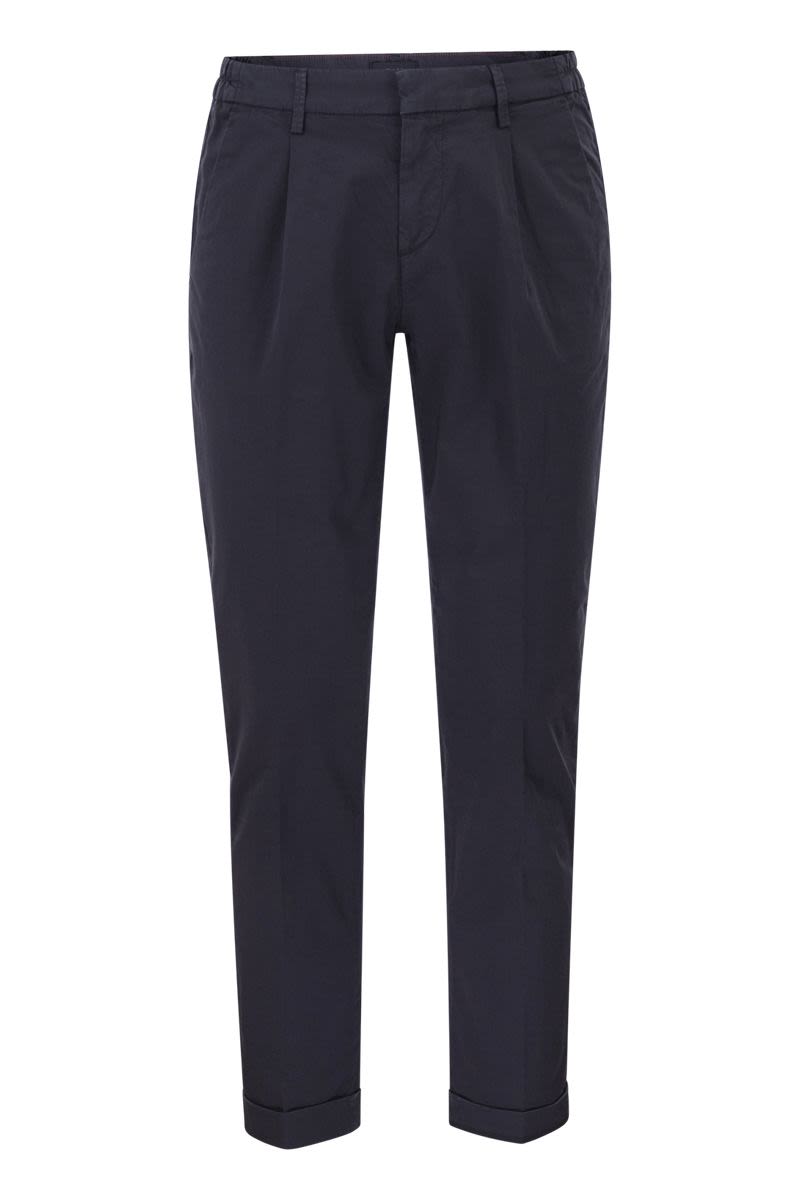 Slim Fit Trousers In Stretch Gabardine