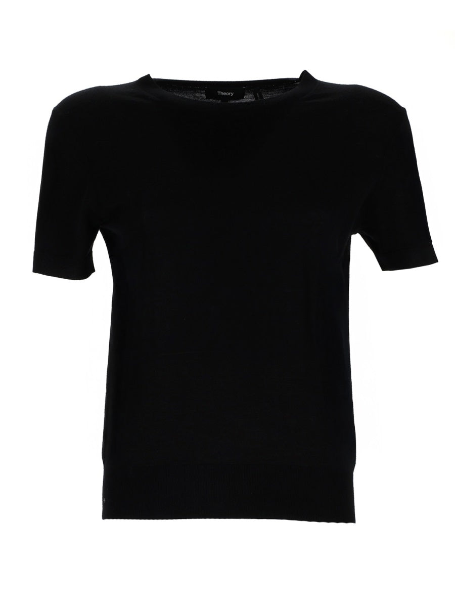Black Merino Wool T-Shirt
