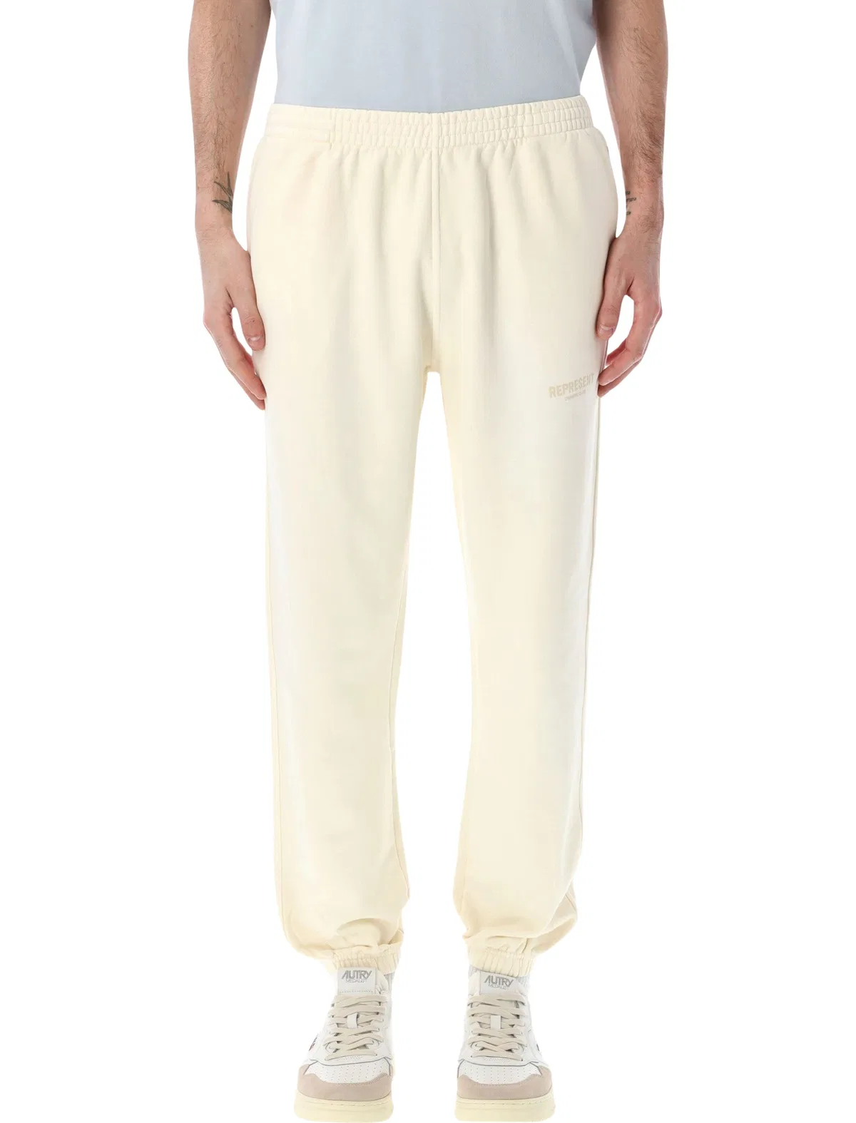 Represent Owners' Club Cotton Jogger Sweatpants In Cream