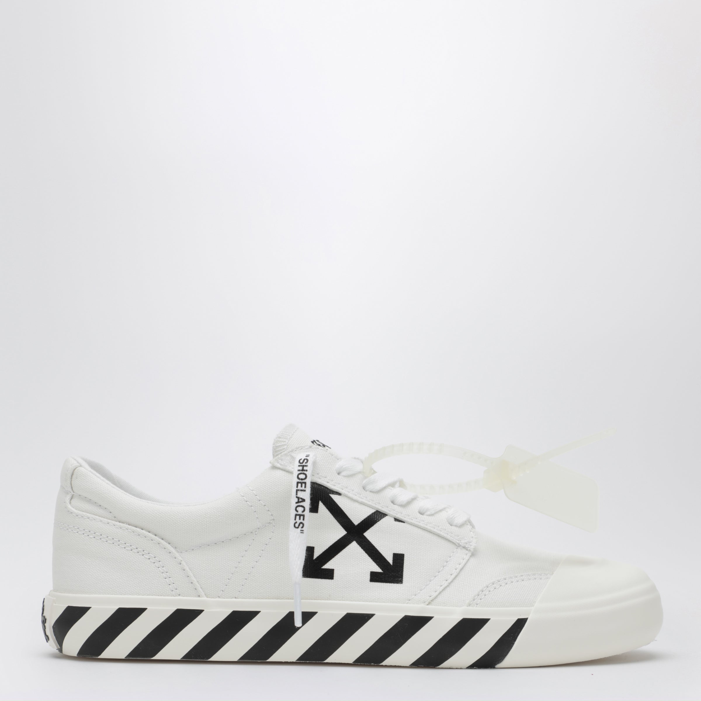 ™ Vulcanized Lace-Up Fabric Sneakers In White