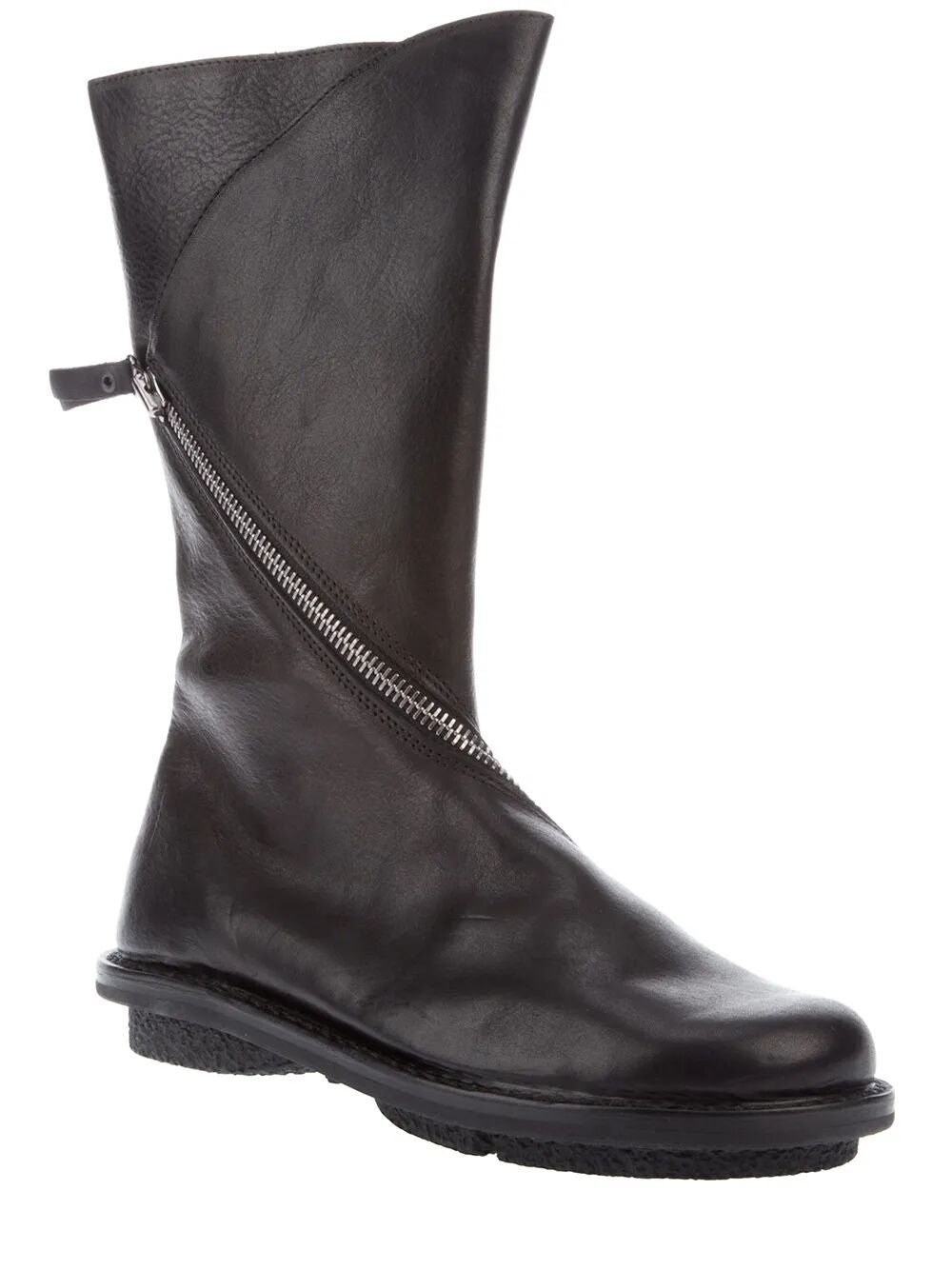 Asymetrical Zip Boots