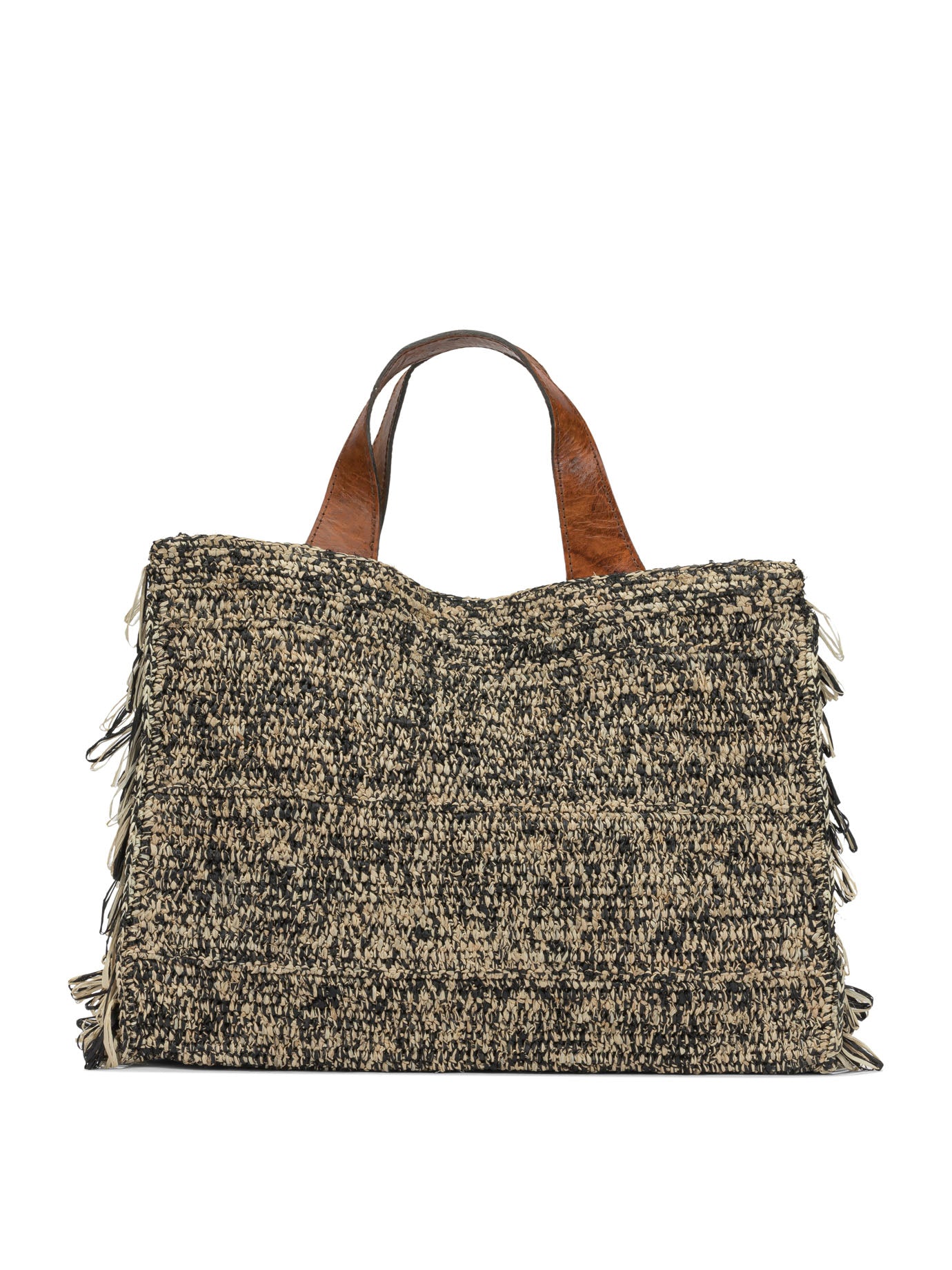 Beige Raffia Handbag