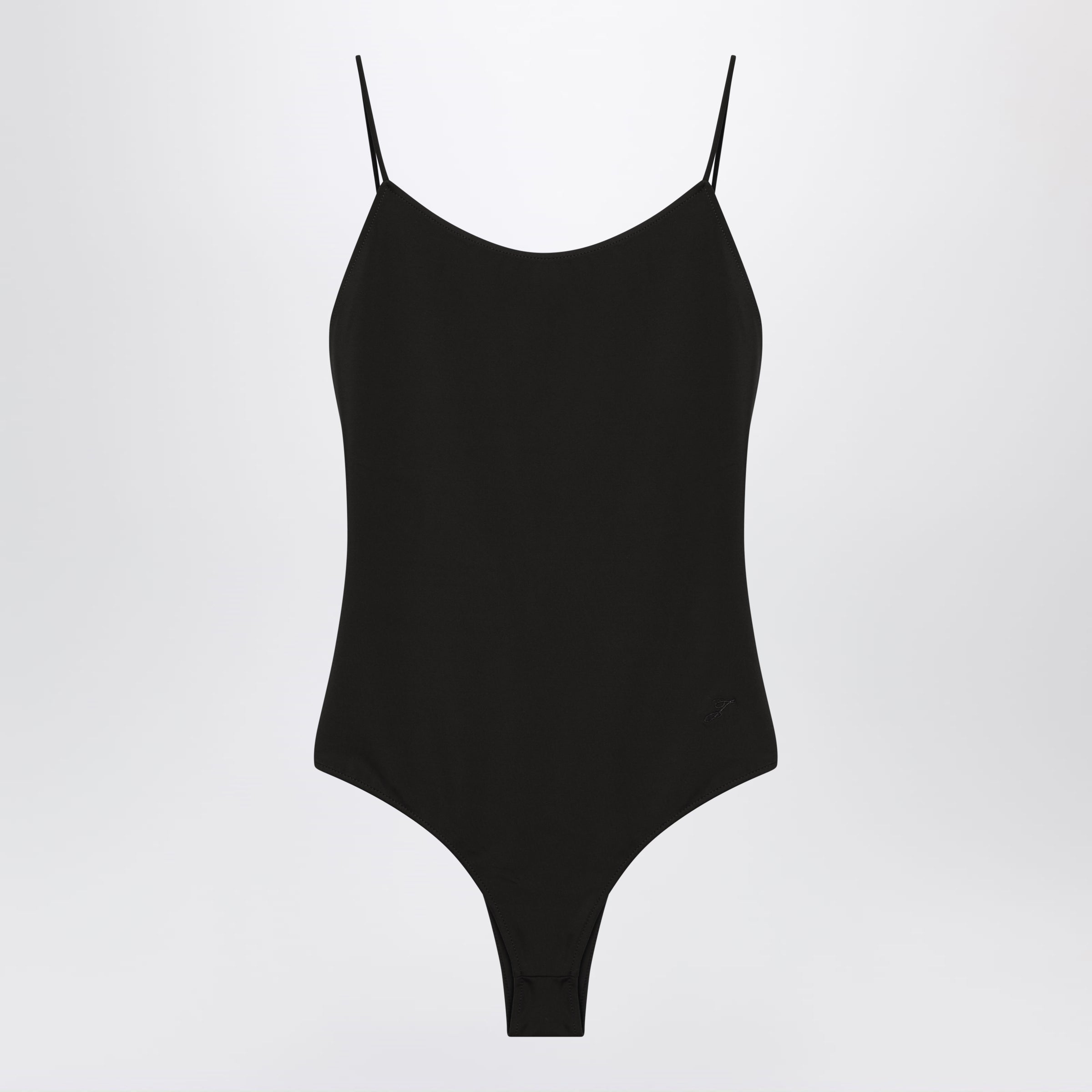 Black Cabana Swimsuit With Ruffles
