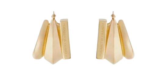 Yellow Gold Brass Earrings