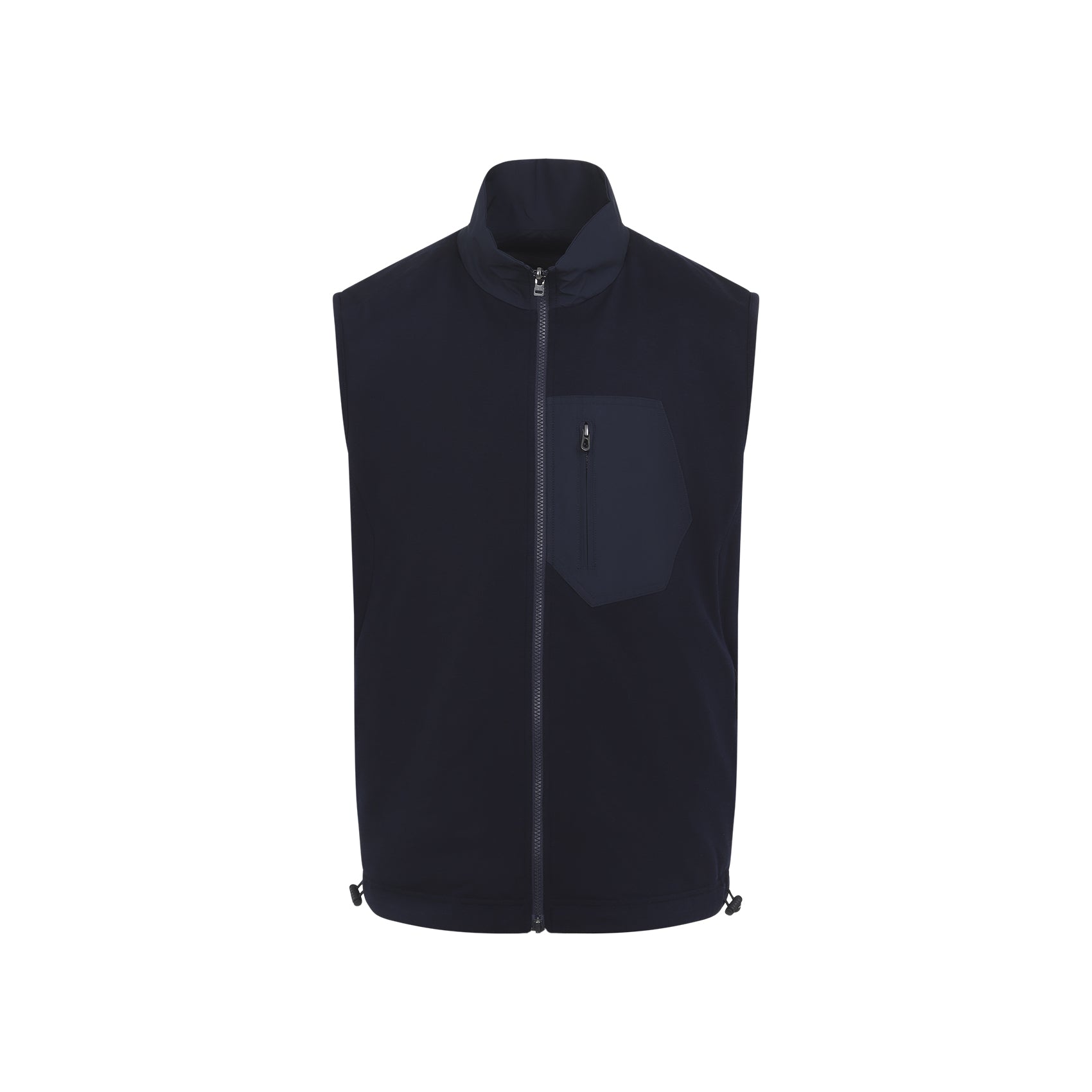 Navy Blue Reversible Virgin Wool Vest