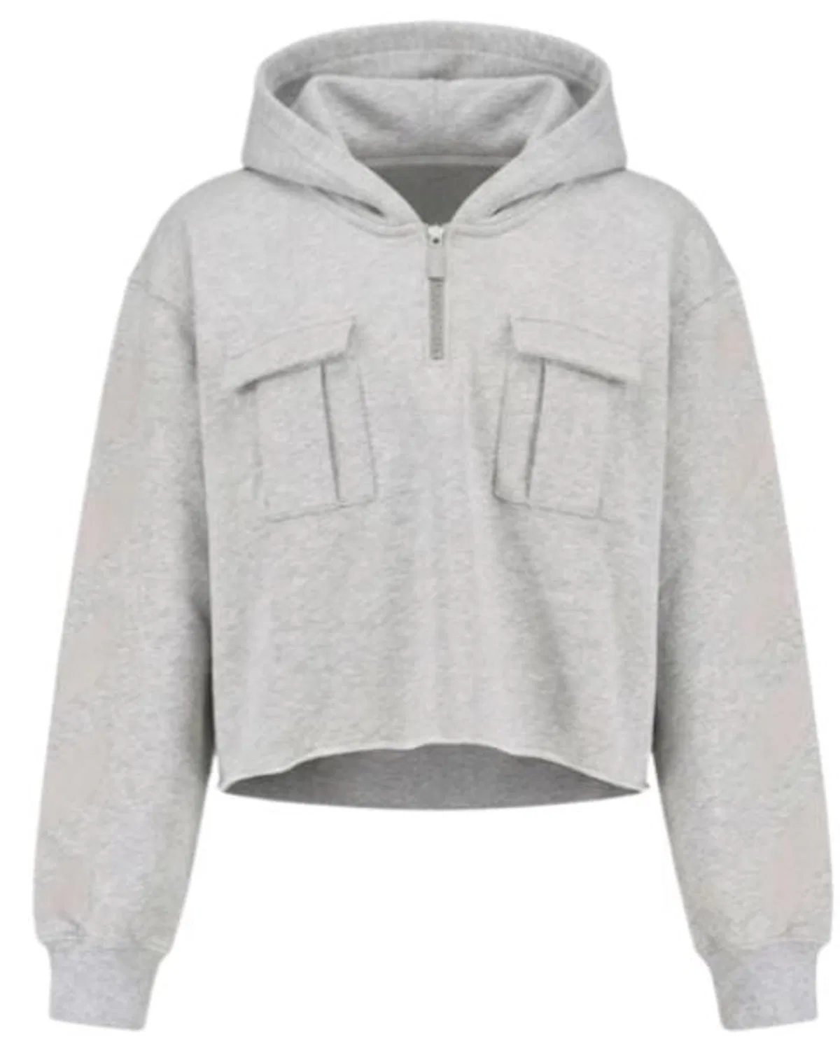 Off-white Grey Graphic Print Hooded Sweater