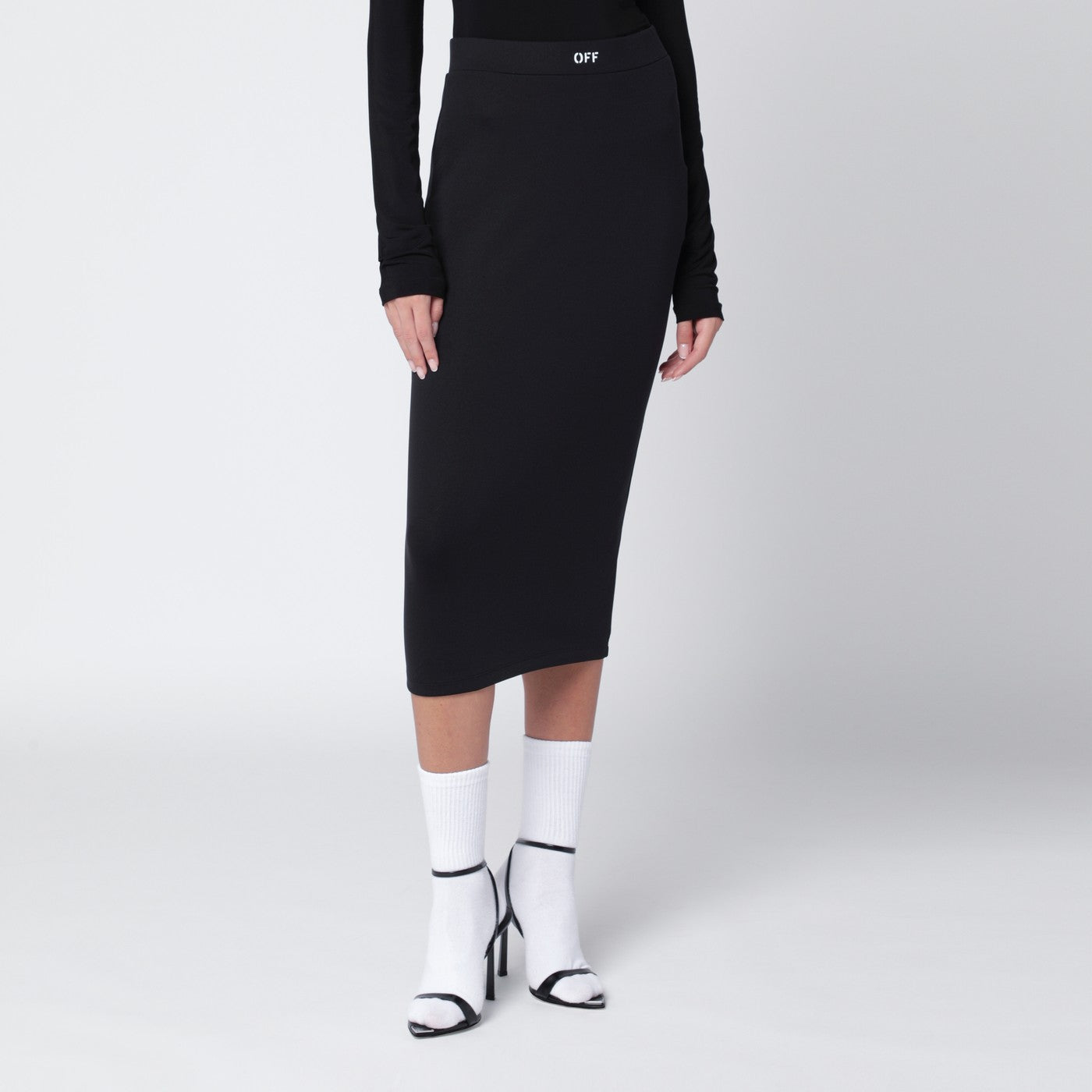 ™ Black Pencil Skirt With Off Logo