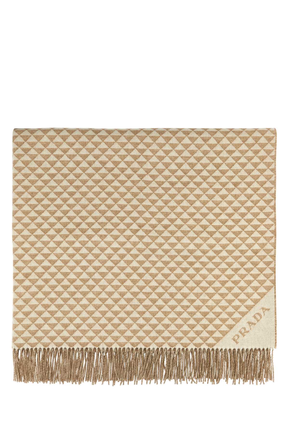 Embroidered Wool Blend Symbole Double Blanket